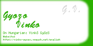 gyozo vinko business card