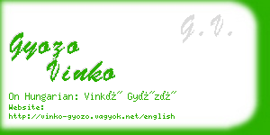 gyozo vinko business card